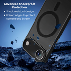 Entronix Bundle Compatible with iPhone 17 Air - [Magnetic] Translucent Matte Case & 1 Clear Screen Protector