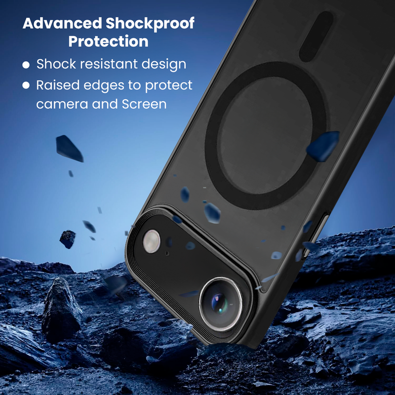 Entronix Bundle Compatible with iPhone 17 Air - [Magnetic] Translucent Matte Case & 2 Clear Screen Protectors