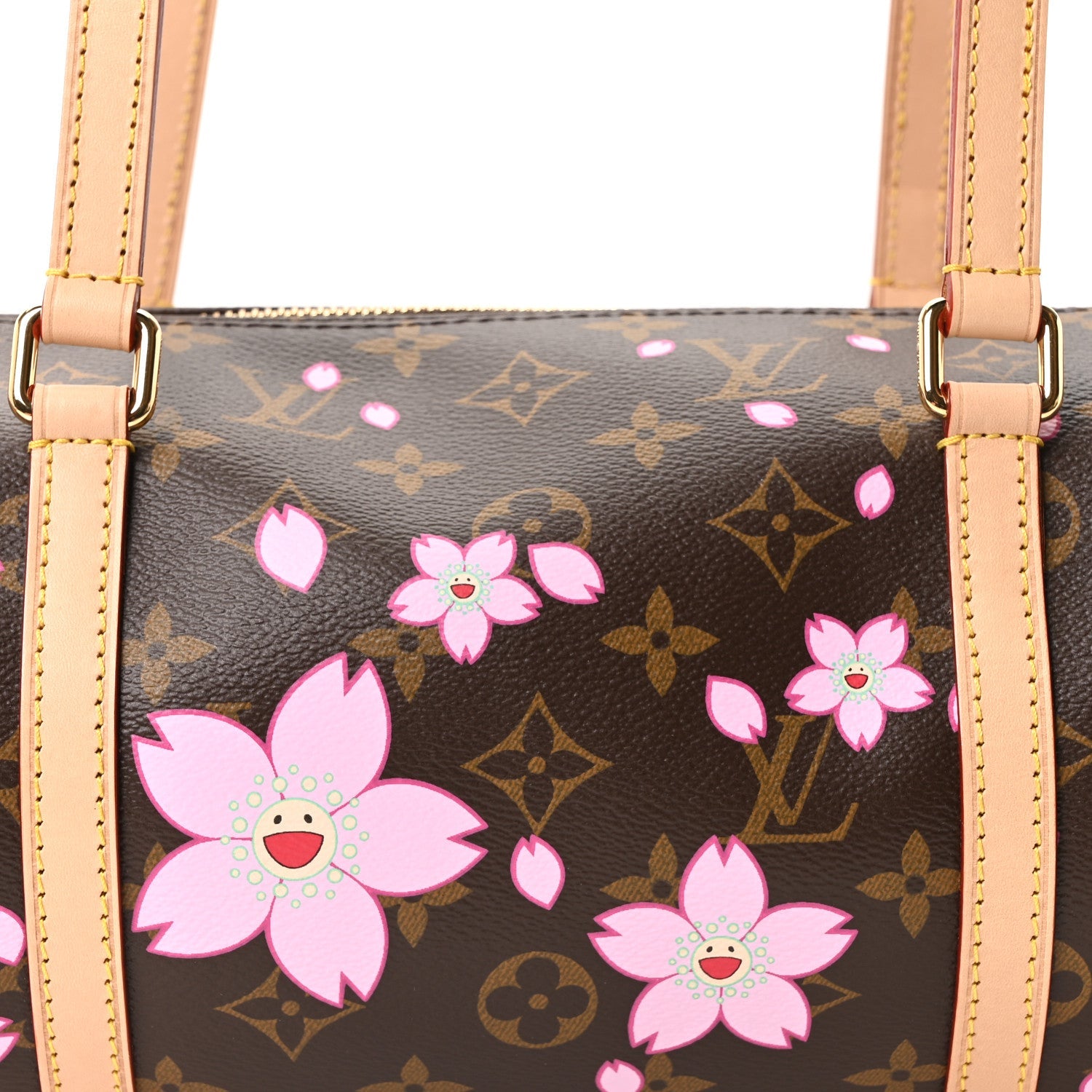 LV X TM Monogram Cherry Blossom Papillon Sakura Brown