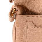 Pebbled Calfskin Jennifer Mini Crossbody Bag Blush Nude