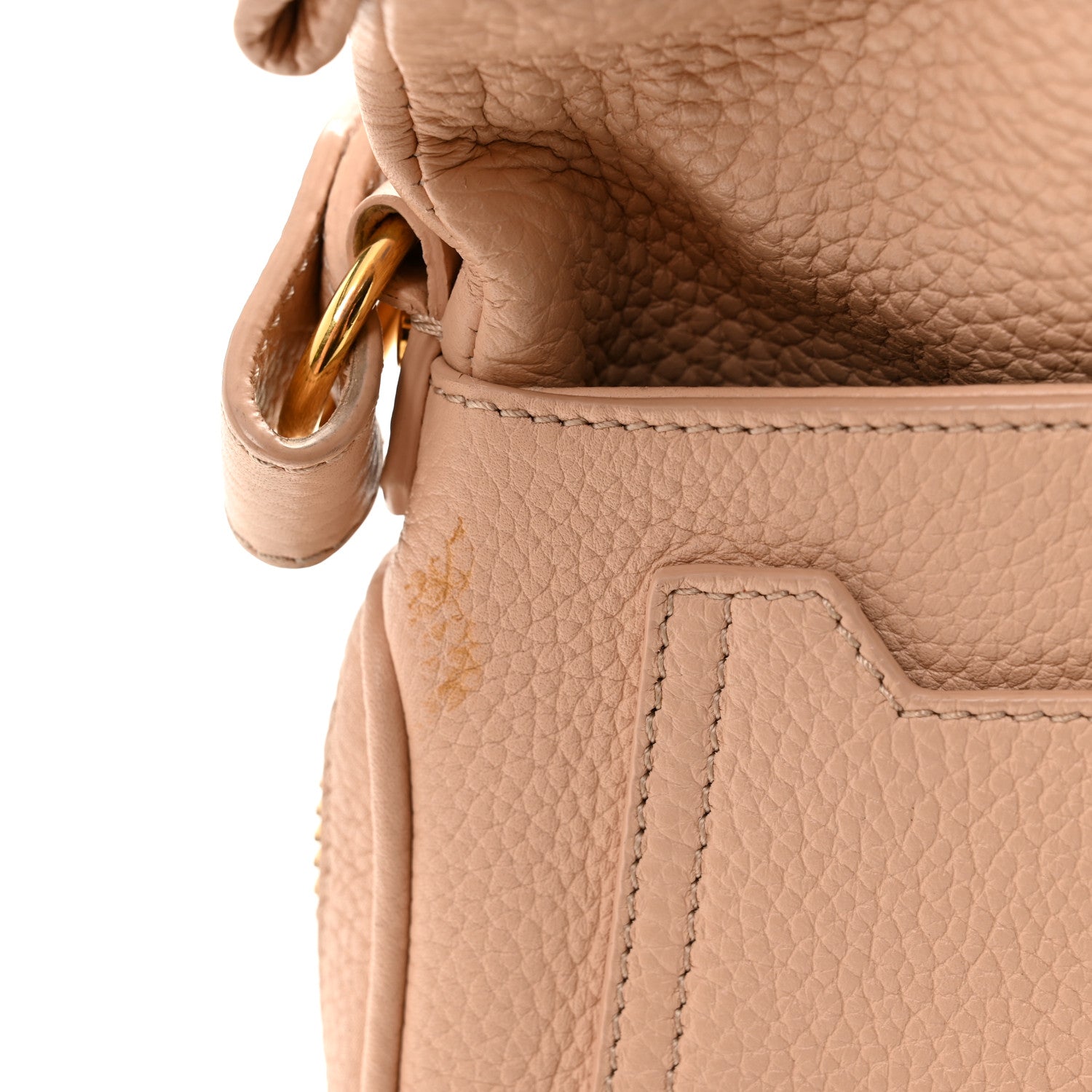 Pebbled Calfskin Jennifer Mini Crossbody Bag Blush Nude
