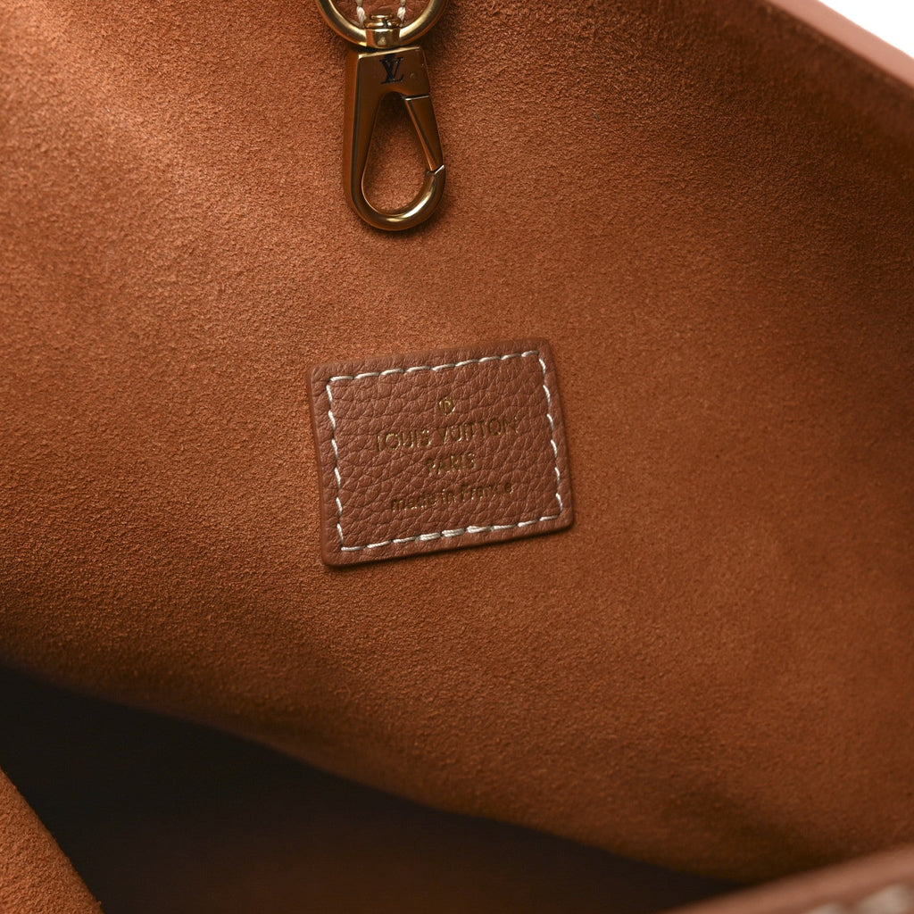 Grained Calfskin Low Key Hobo MM Cognac