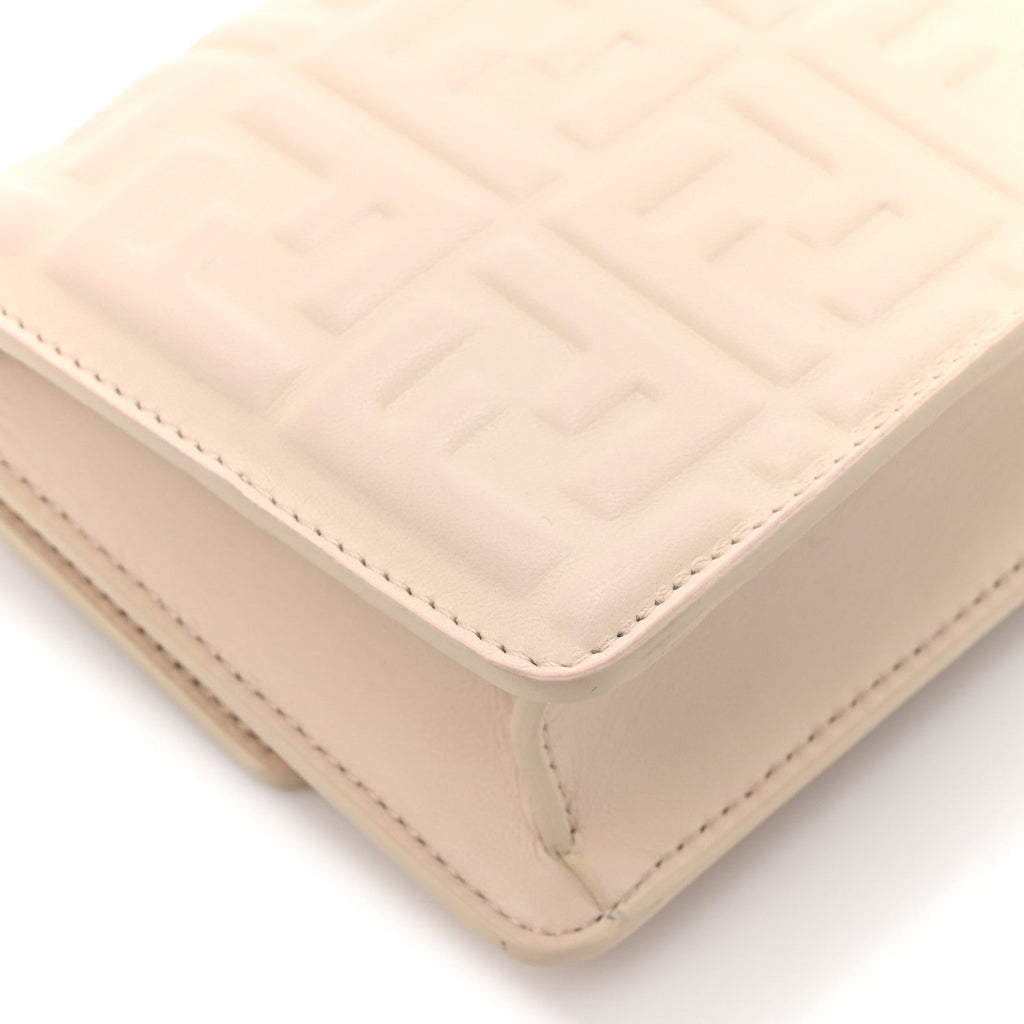Nappa Matisse FF Embossed Wallet On Chain Baguette Camelia
