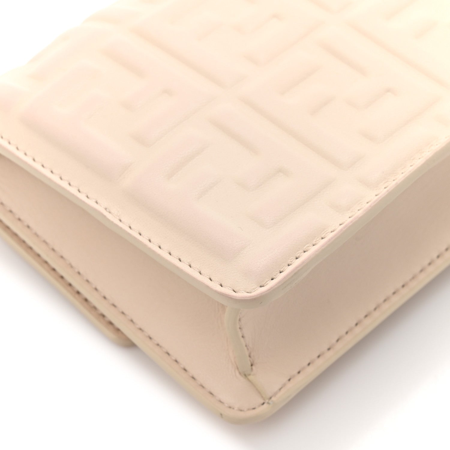 Nappa Matisse FF Embossed Wallet On Chain Baguette Camelia