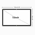 Portable Foldable Projector Screen 16:9 HD Outdoor Home Cinema Theater 3D Movie - 72 in