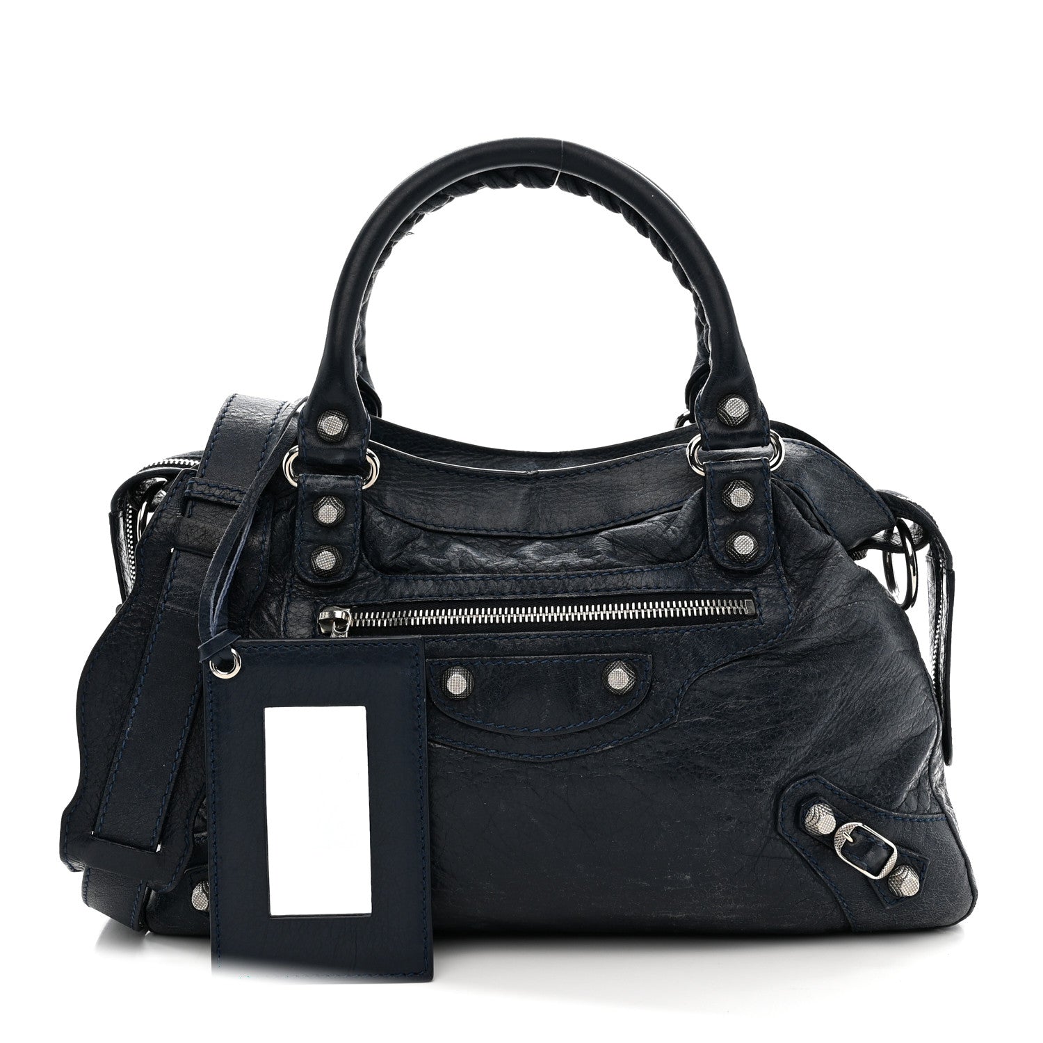 Agneau Giant 12 Silver Hardware Town Bleu Obscur