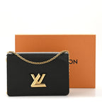 Epi Twist Belt Chain Wallet Black