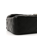 Lambskin Quilted Medium Westminster Pearl Flap Black
