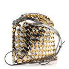 Metallic Lambskin Intrecciato Mini Hop Silver Gold