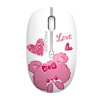 M101 Ergonomics Wireless Mouse 2.4G Cute Optical Cartoon Computer Silent Mice With USB Receiver for Laptop Kid Girl Gift Macbook - Little Bear