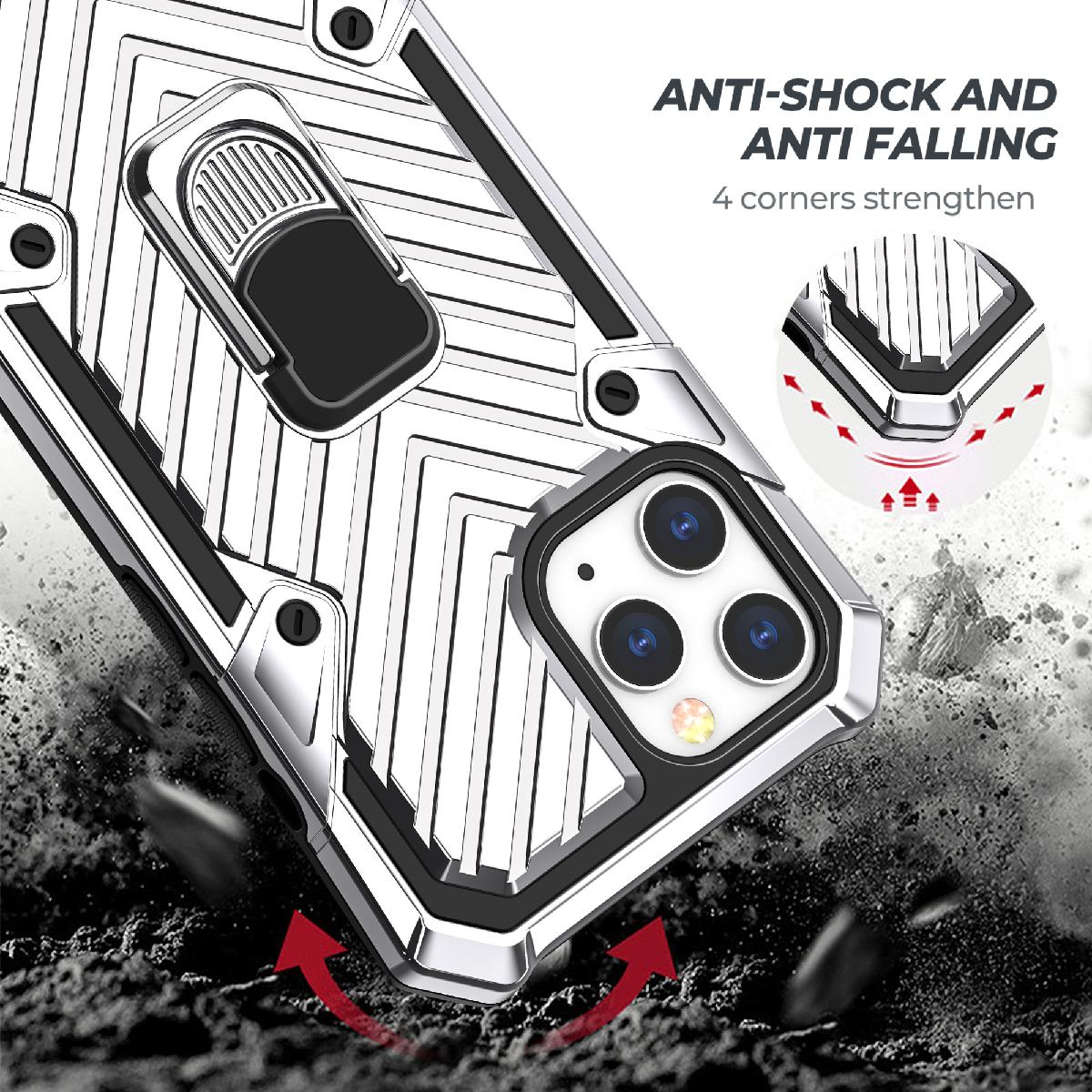 Iphone 12 Mini Kickstand Anti-Shock And Anti Falling Case In Silver