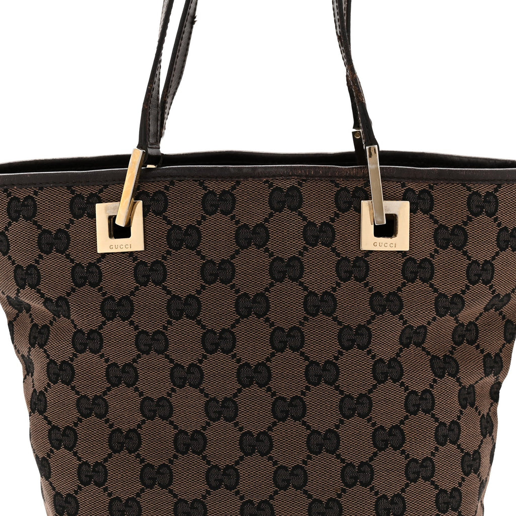 Monogram Small Bucket Tote Dark Brown