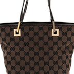 Monogram Small Bucket Tote Dark Brown