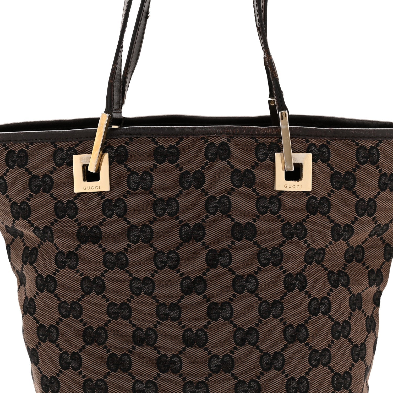 Monogram Small Bucket Tote Dark Brown