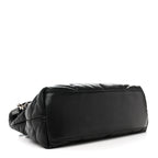 Lambskin Quilted Medium Loulou Puffer Monogram Chain Satchel Black