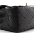Caviar Quilted Mini Rectangular Flap Black
