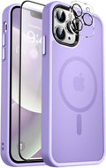 Entronix Bundle Compatible with iPhone 13 Pro - [Magnetic] Translucent Matte Case, 1 Screen Protector & 1 Camera Lens Protector