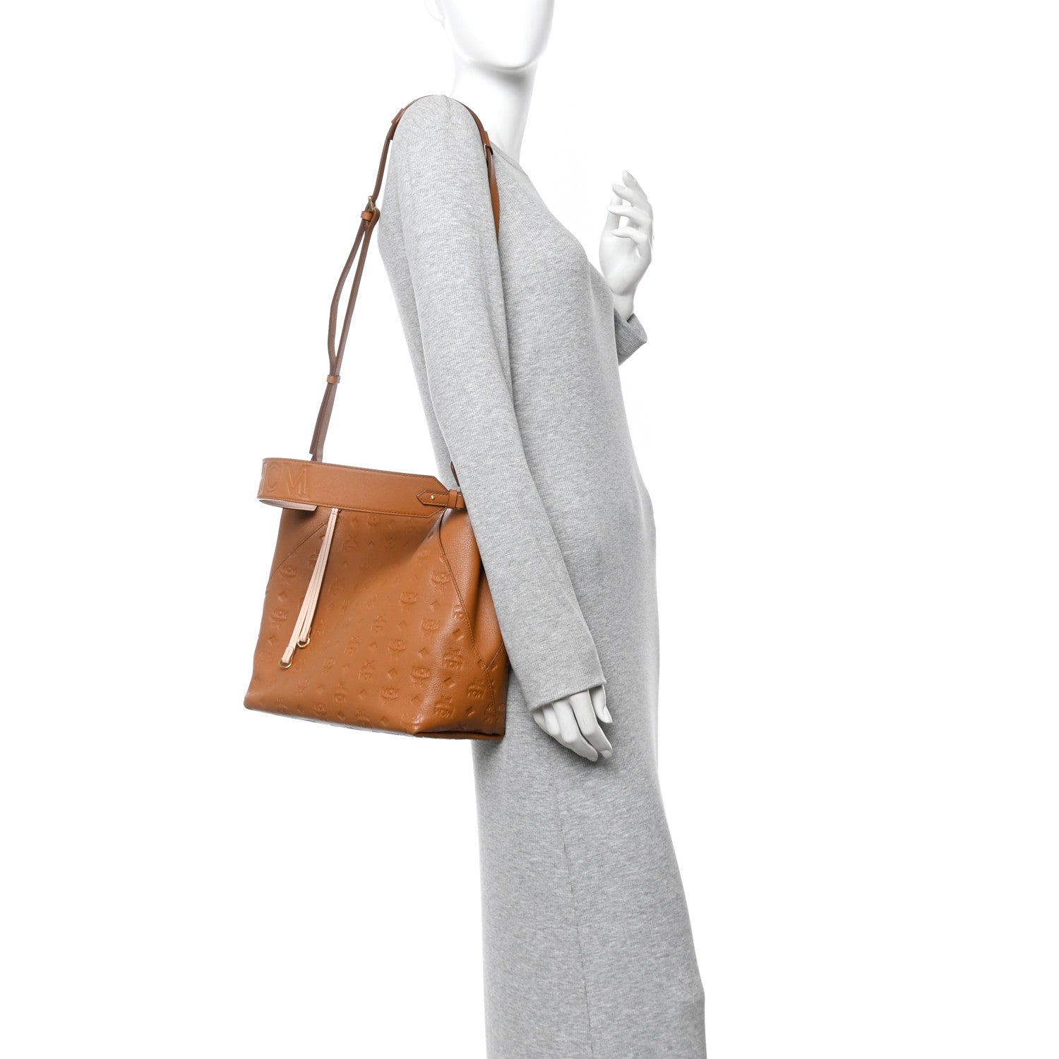 Calfskin Ottomar Monogram Medium Klara Hobo Cognac