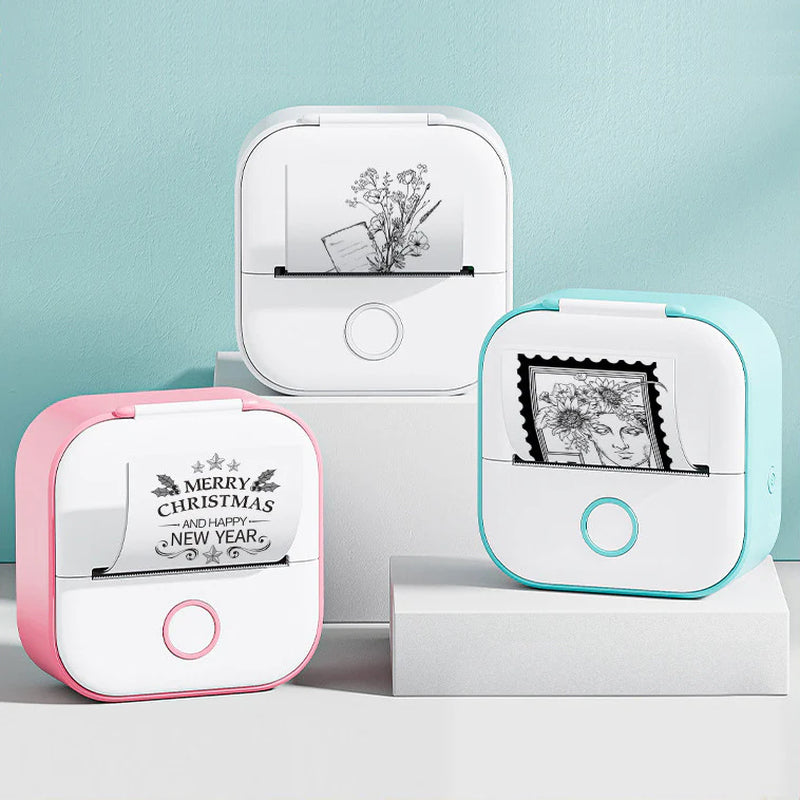 Portable Mini Thermal Label Printer Home Photo Printer - Greenset