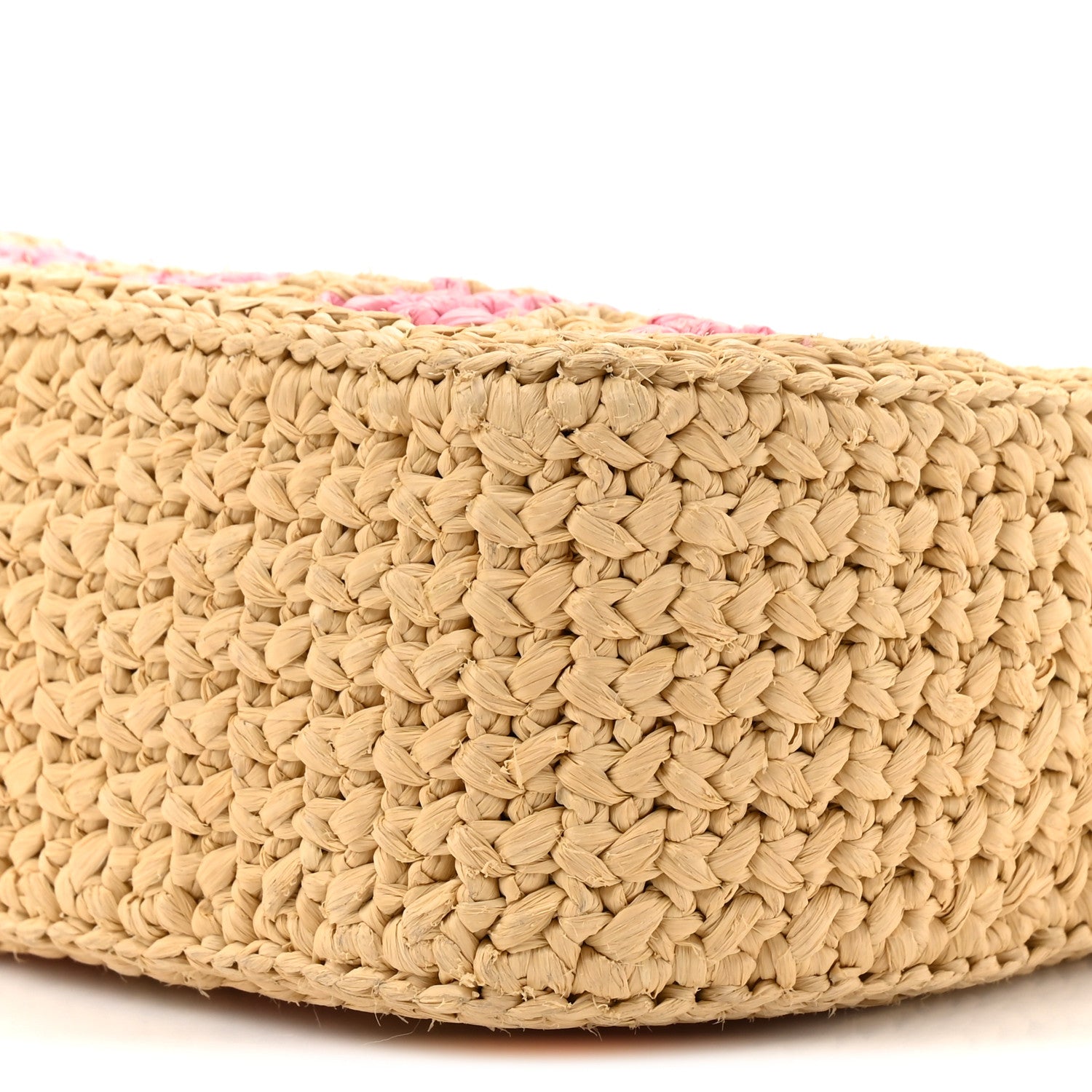 Yarn Raffia Effect Crochet Striped Re-Edition 2005 Shoulder Bag Naturale Petalo