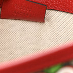 GG Supreme Monogram Apple Interlocking G Belt Bag Beige Multicolor Lobster Red