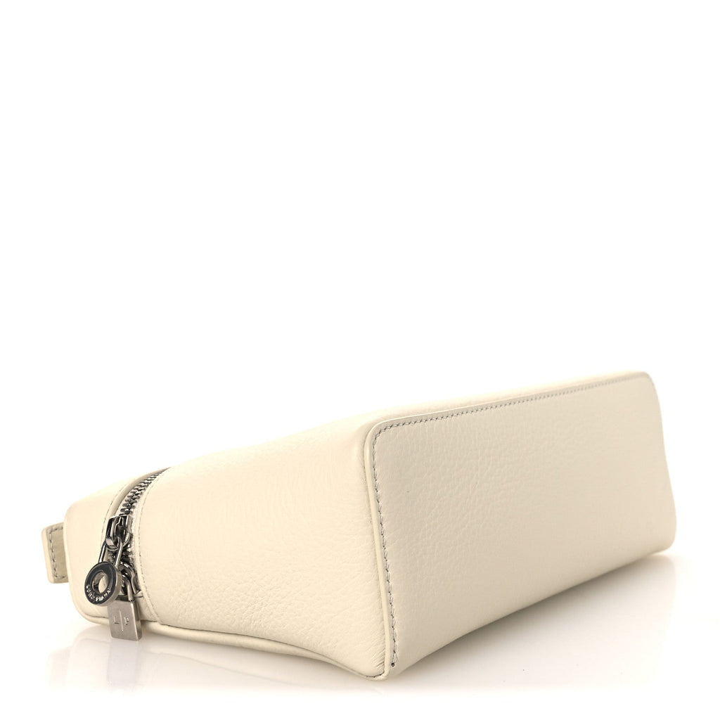 Grained Calfskin L19 Extra Pocket Pouch  Whisper White