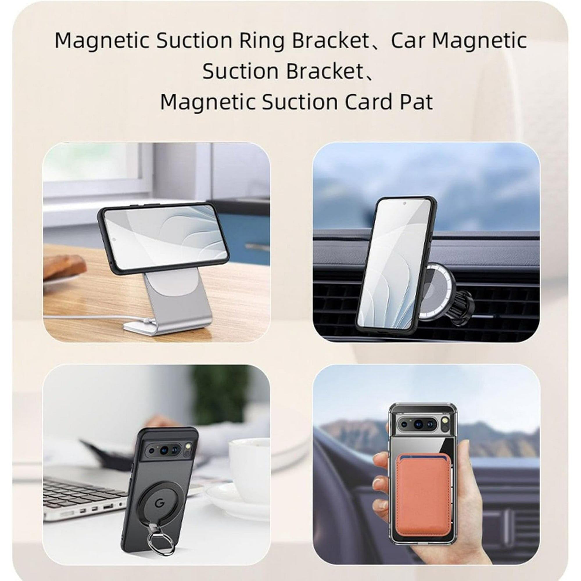 Entronix Bundle Compatible with Pixel 9 Pro XL - [Magnetic] Clear Case & 1 Clear Screen Protector
