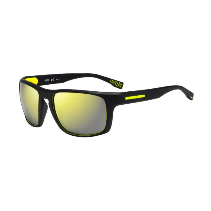 Boss by BOSS Men's Sunglasses Classic Black/Gold Mirror