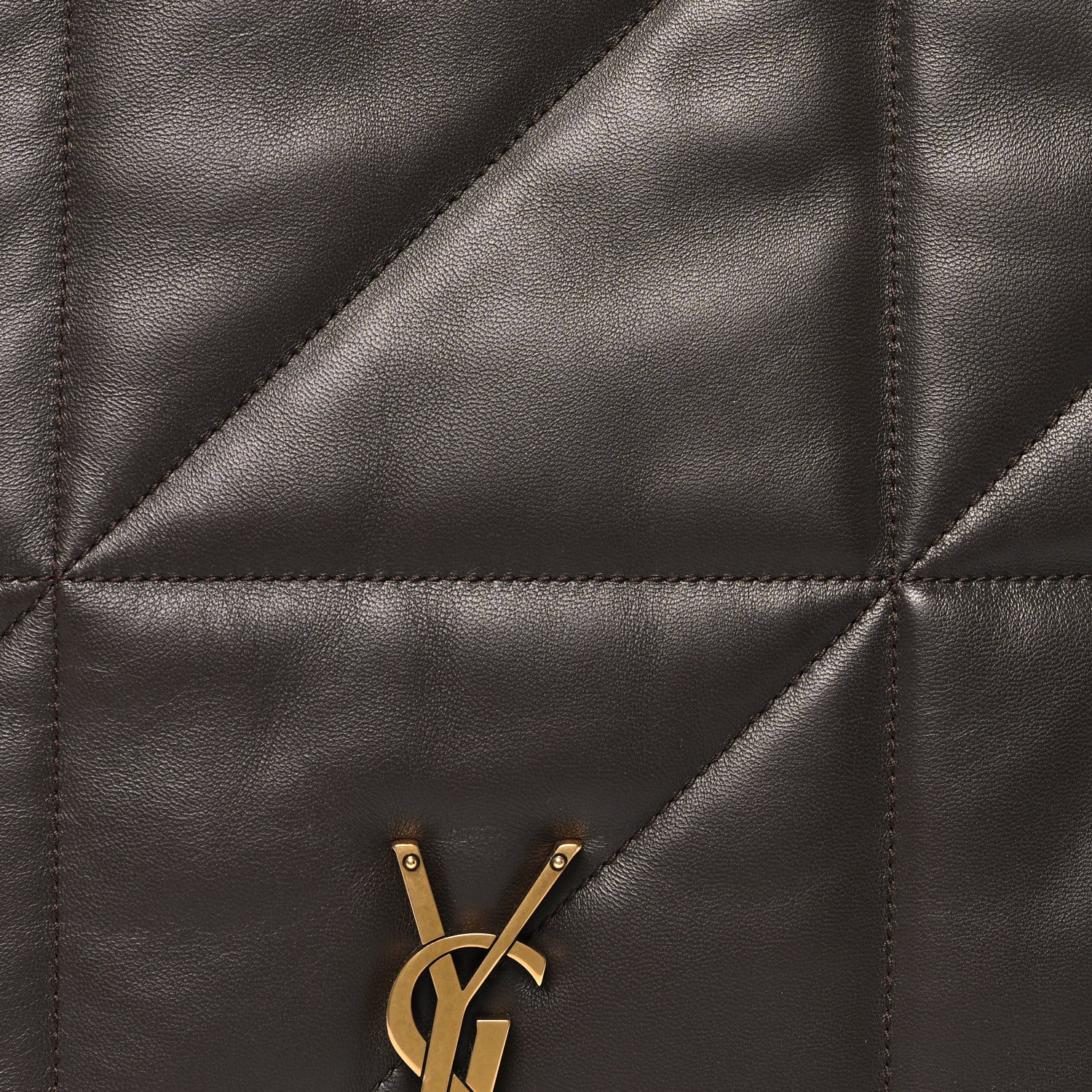Lambskin Matelasse Monogram Large Jamie 4.3 Dark Sweet Chocolate