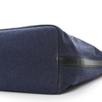 Calfskin Denim Large The Bow Bag Blue Black