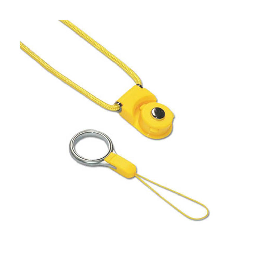 Reiko Long Lanyard Strap With Clip In Yellow