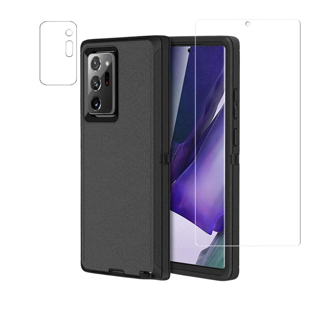 Entronix Bundle Compatible with Galaxy Note 10 - Heavy Duty Case & 1 Clear Screen Protector