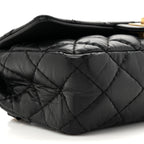 Aged Calfskin Quilted 2.55 Reissue Flap Belt Bag Clutch Black