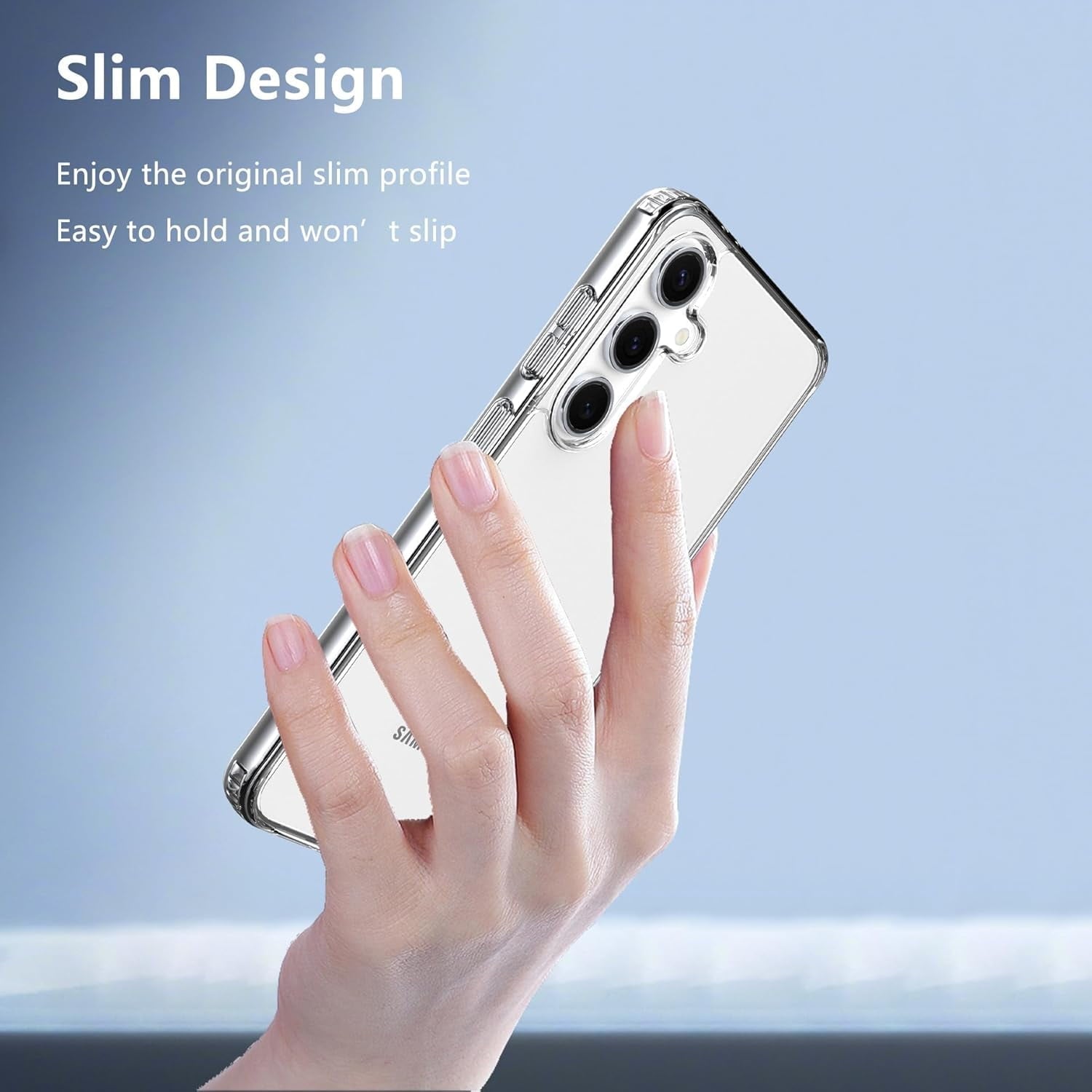 Entronix Case Compatible with Galaxy S24 FE - [Hard Back] Clear Cover