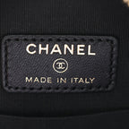 Wool Tweed Lambskin Quilted Chanel 19 Round Clutch With Chain and Coin Purse Black White
