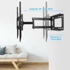 Full Motion TV Wall Mount Swivel Tilt TV Wall Rack Support 37-70' TV Wall Mount Max VESA Up To 600x400mm
