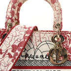 Canvas Embroidered Medium Dioramour D-Royaume Lady D-Lite Red Multicolor
