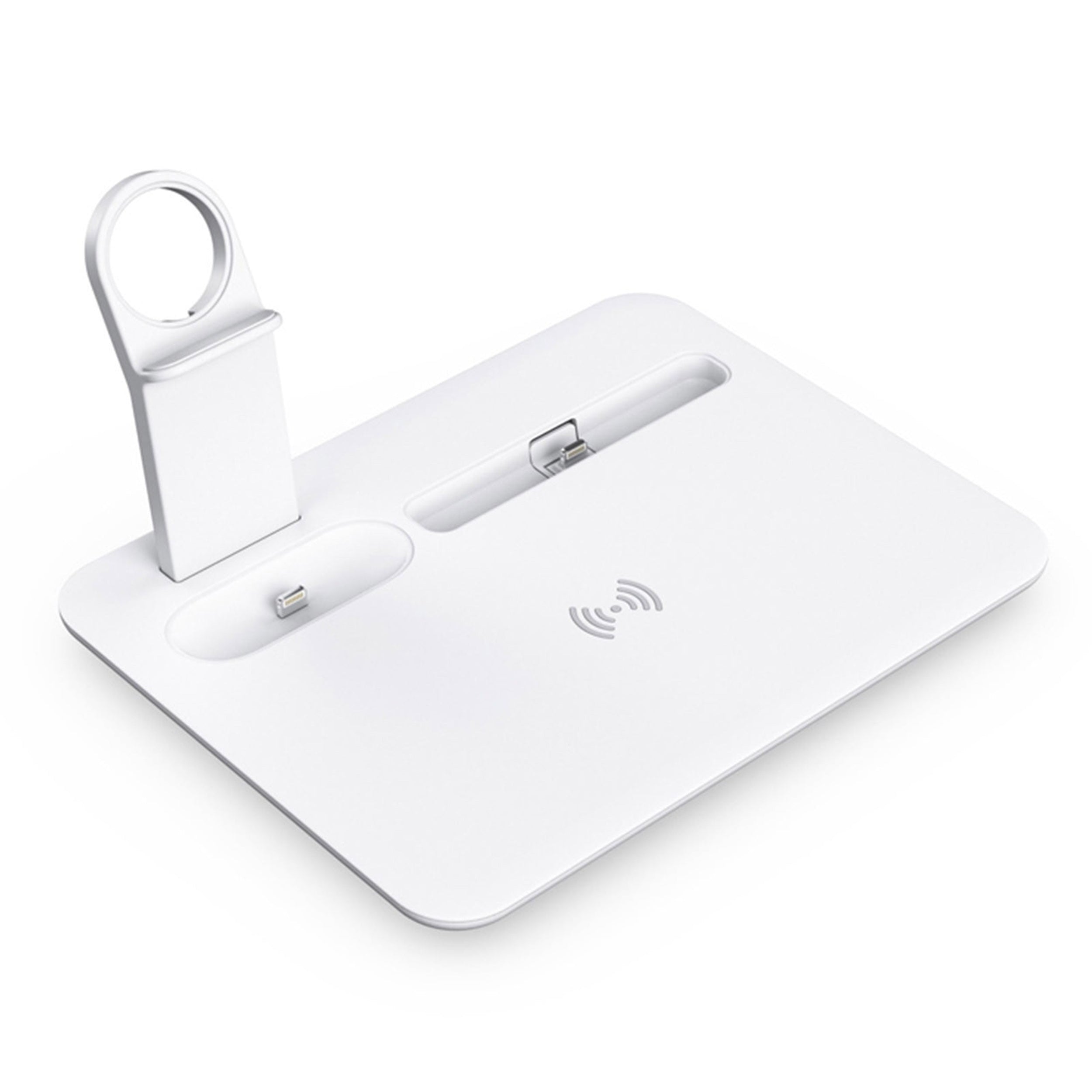 4 in 1 Fast Charge Wireless Charging Station in White