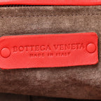 Nappa Intrecciato Ruffle Tote Red