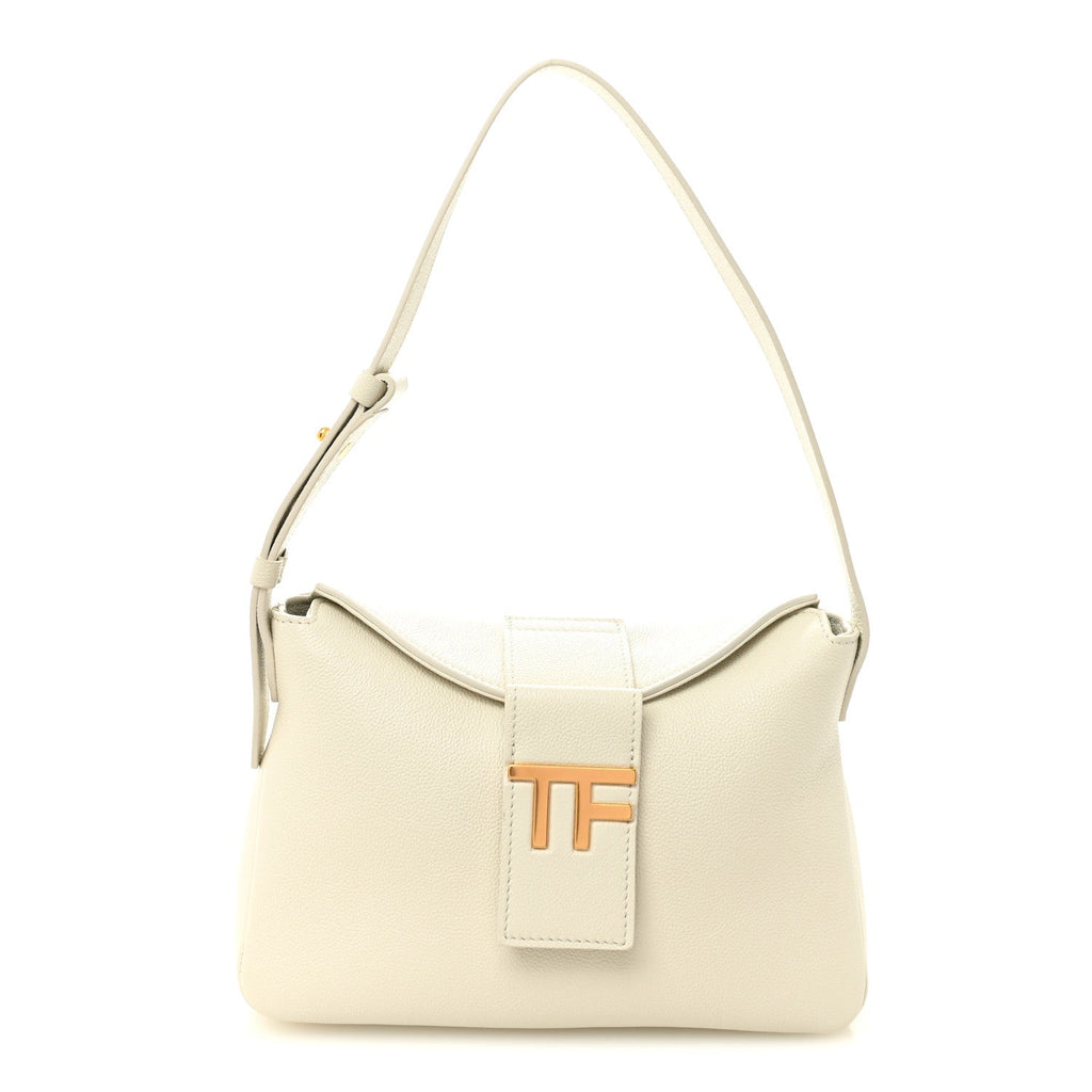 Grained Calfskin Mini TF Hobo White