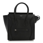 Drummed Calfskin Micro Luggage Black