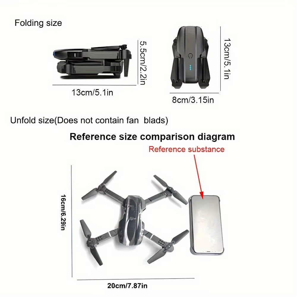 PRO Drone with Professional HD Dual Camera, WiFi Connectivity, and Obstacle Avoidance for Aerial Photography and Quadcopter Operations - 2 Batteries