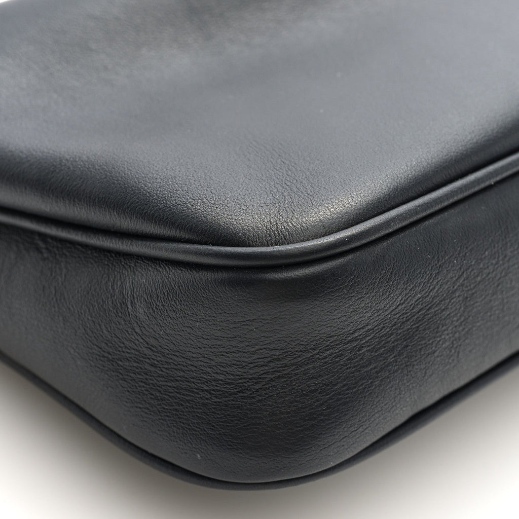 Natural Smooth Calfskin Rodeo Sling Pochette Black