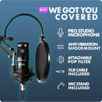 Movo 2Pack Podcasting Bundle with Arms