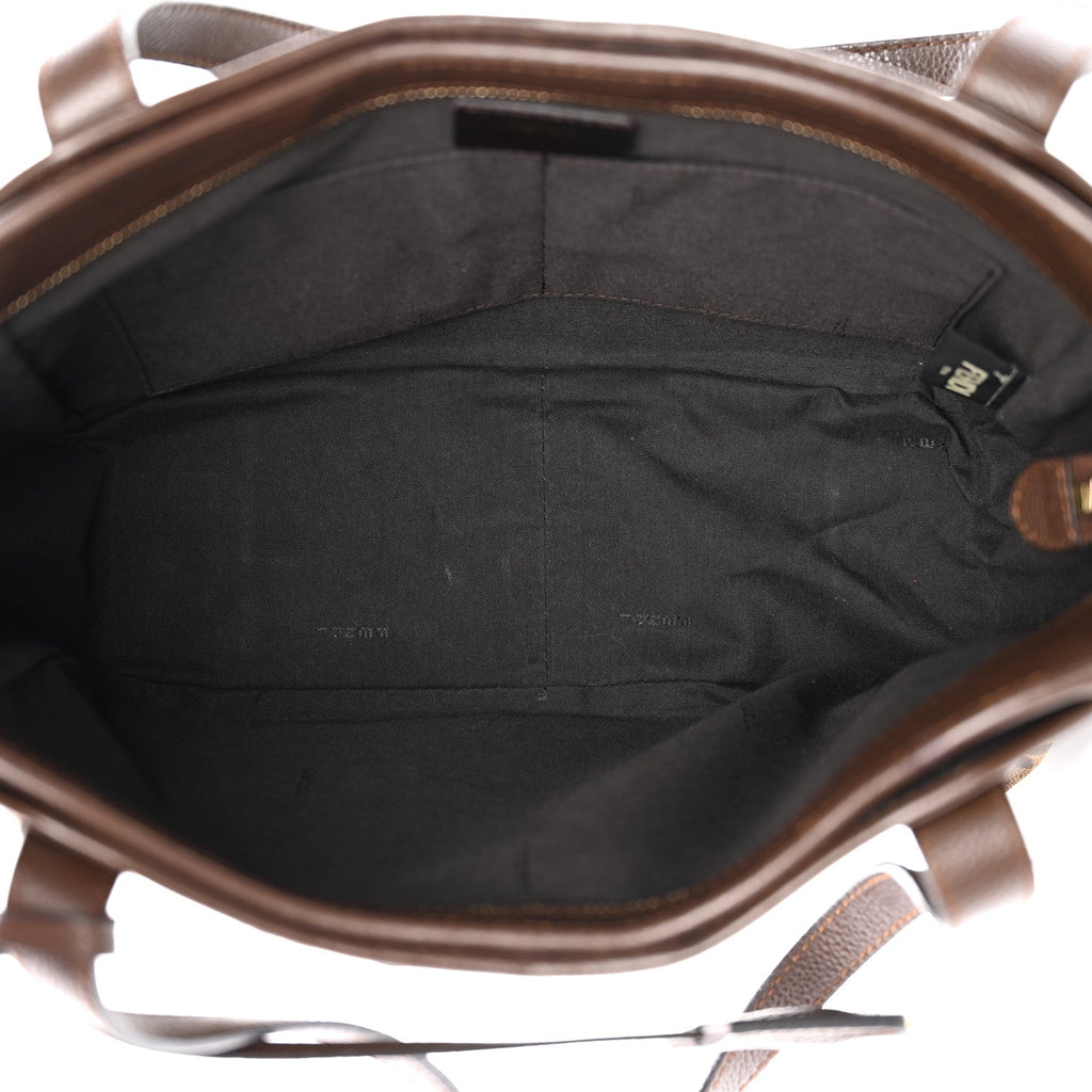 Zucca Vitello Artic Medium Shopping Tote Tobacco Castagna