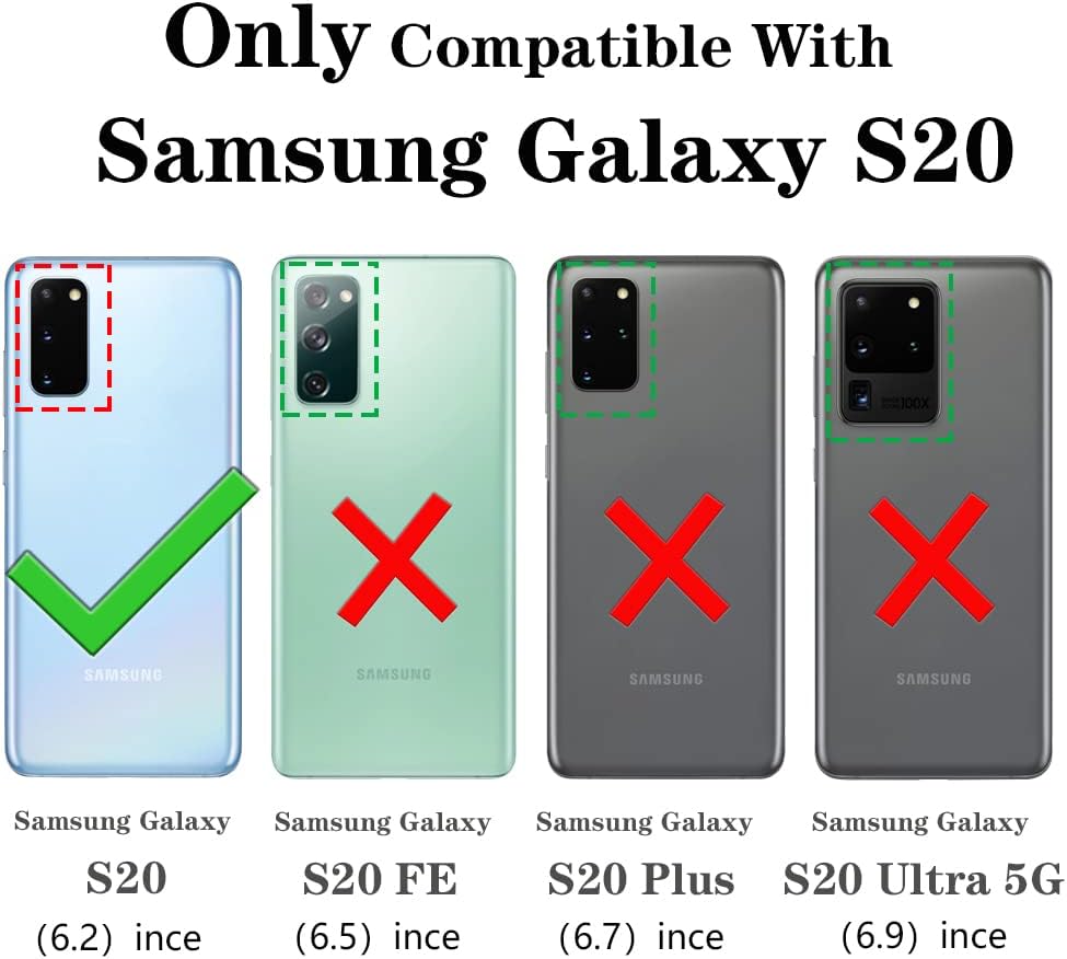 Entronix Case Compatible with Galaxy S20 - Triple-Layer Heavy Duty Protection