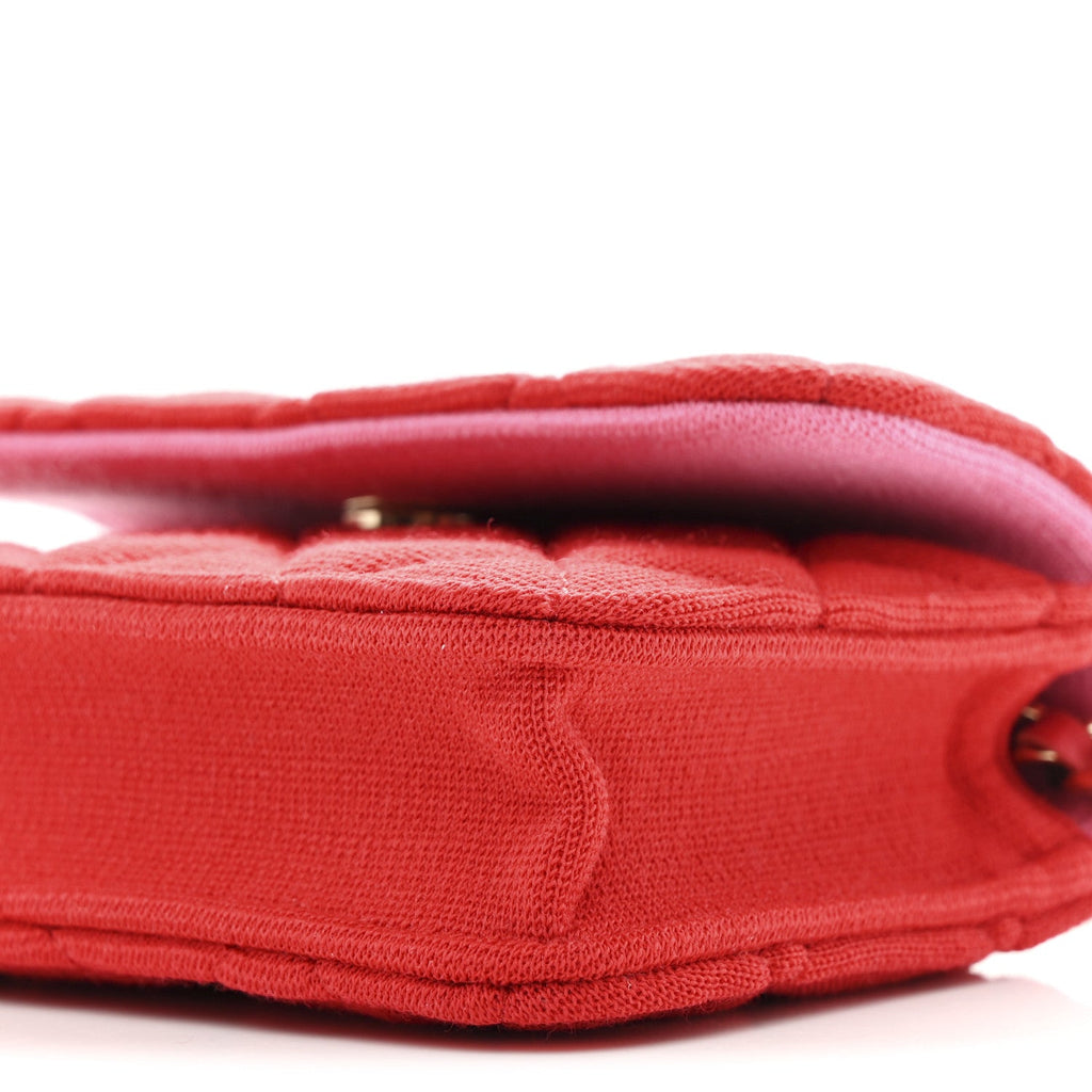 Jersey Quilted Micro Mini Flap Red