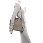 Suede Quilted Medium Chanel 25 Handbag Dark Grey
