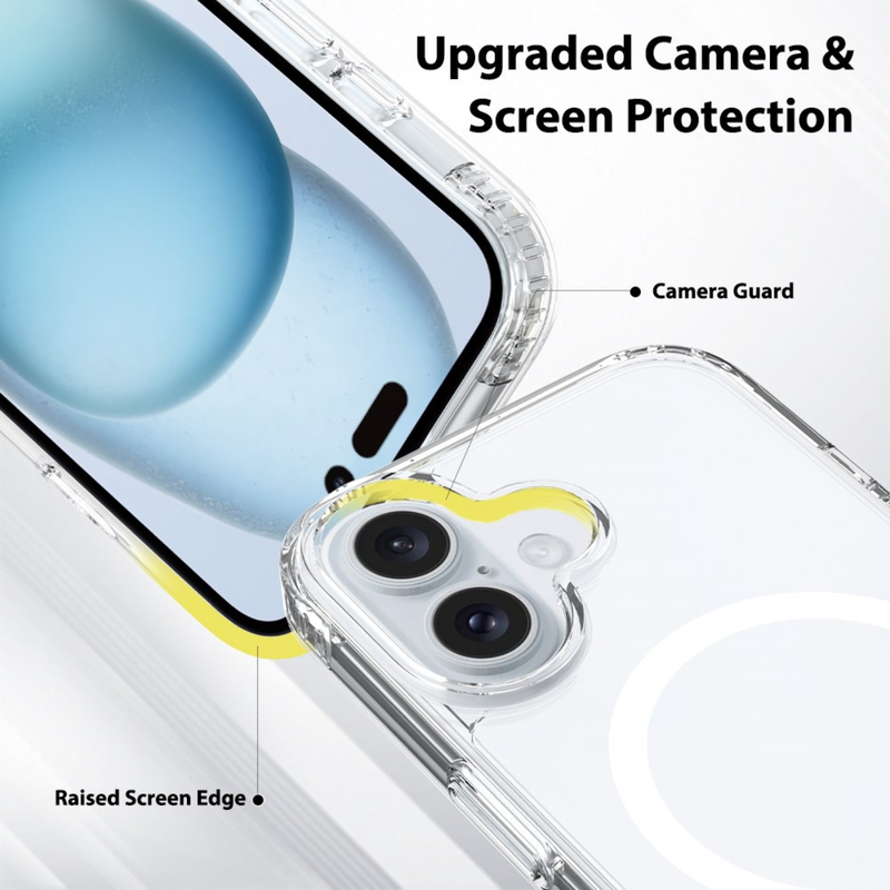 Entronix Bundle Compatible with iPhone 17 - [Magnetic] Clear Case, 1 Clear Screen Protector & 1 Camera Lens Protector