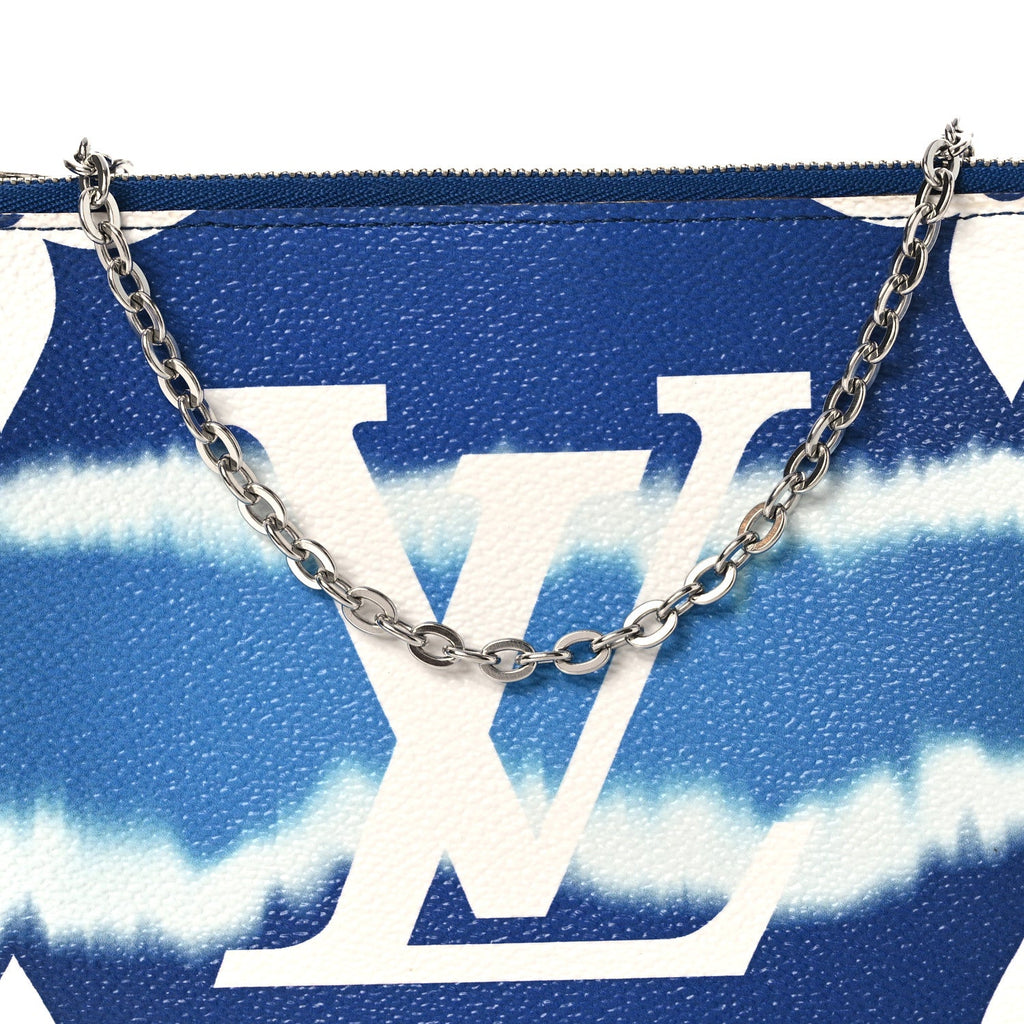 Monogram Giant Escale Double Zip Pochette Blue
